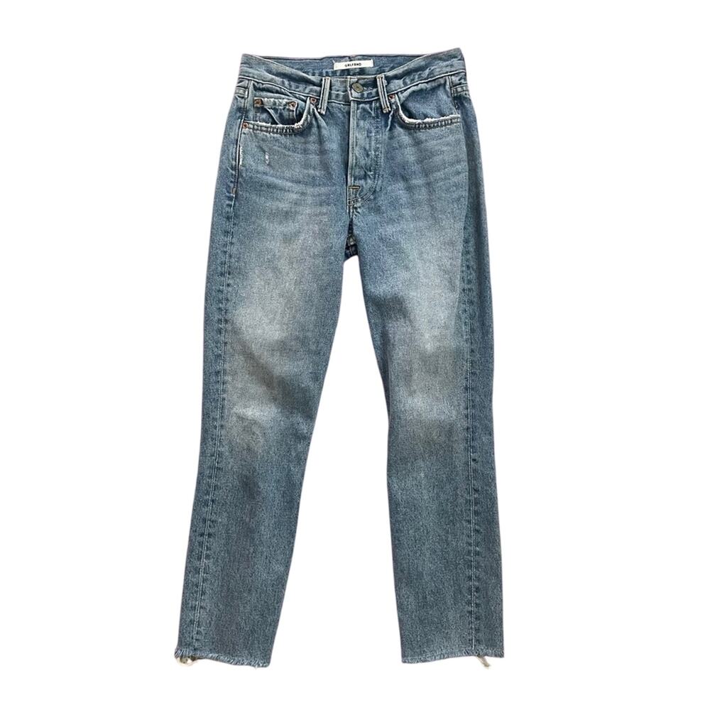 Grlfrnd Karolina High-Rise Crop Jean in Lost Forever Cropped Frayed Raw Hem 23